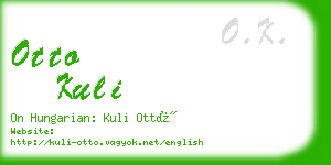 otto kuli business card